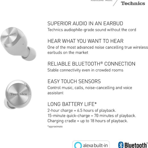 Technics EAH-AZ70W In-Ear Headphone - Silver - Picture 6 of 7